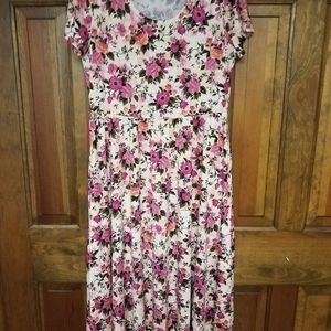 LuLaRoe Riley Maxi Dress with Cap sleeves